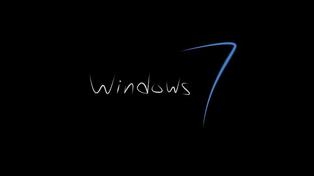 nápis “windows 7”